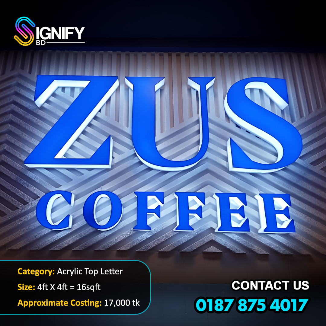 Acrylic top letter 3